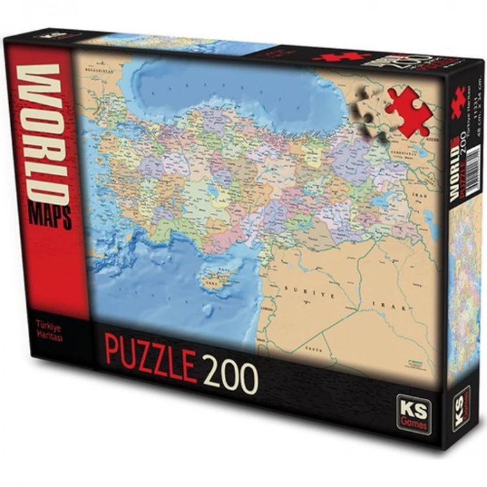 KS GAMES 11331 TÜRKİYE HARİTASI 48x34cm. YAPBOZ/PUZZLE 200 PARÇA