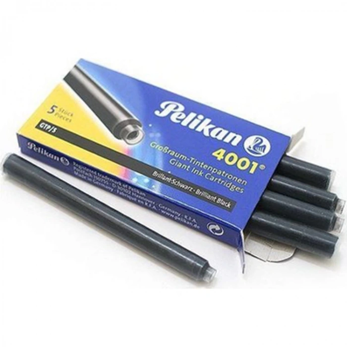 PELİKAN 4001 DOLMAKALEM KARTUŞU DEV ROYAL 5LI SİYAH