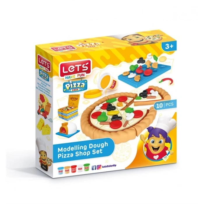 LETS OYUN HAMURU PİZZA SETİ 10 PARÇA  L9004