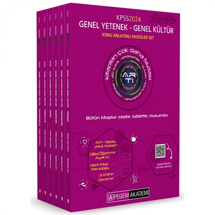 PEGEM 2024 KPSS GENEL YETENEK GENEL KÜLTÜR KONU ANLATIMLI MODÜLER SET