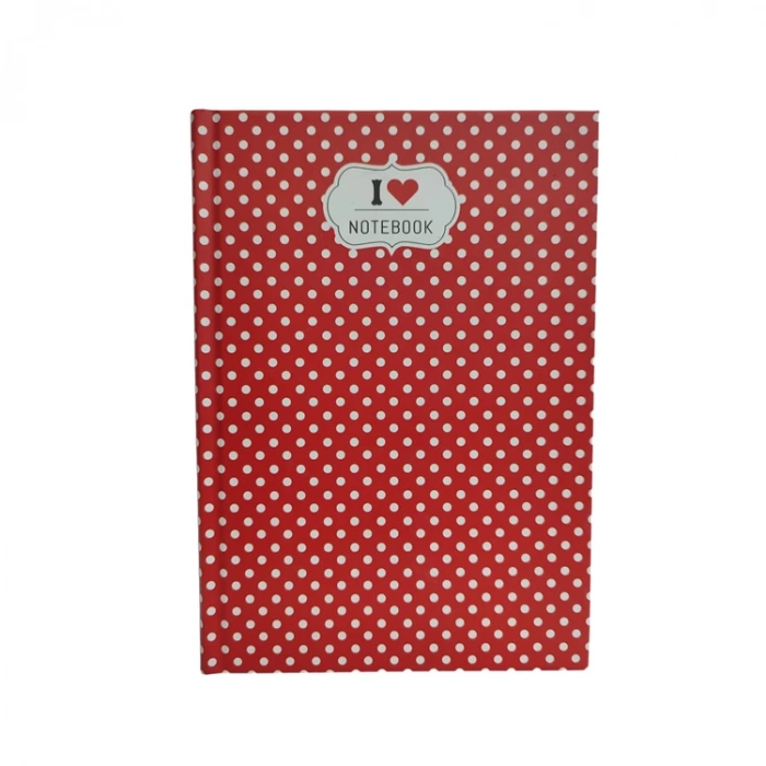 TRUFFY 309174 14x20cm SERT KAPAK ÇİZGİSİZ DEFTER 96 YP. - BEYAZ PUANTİYE