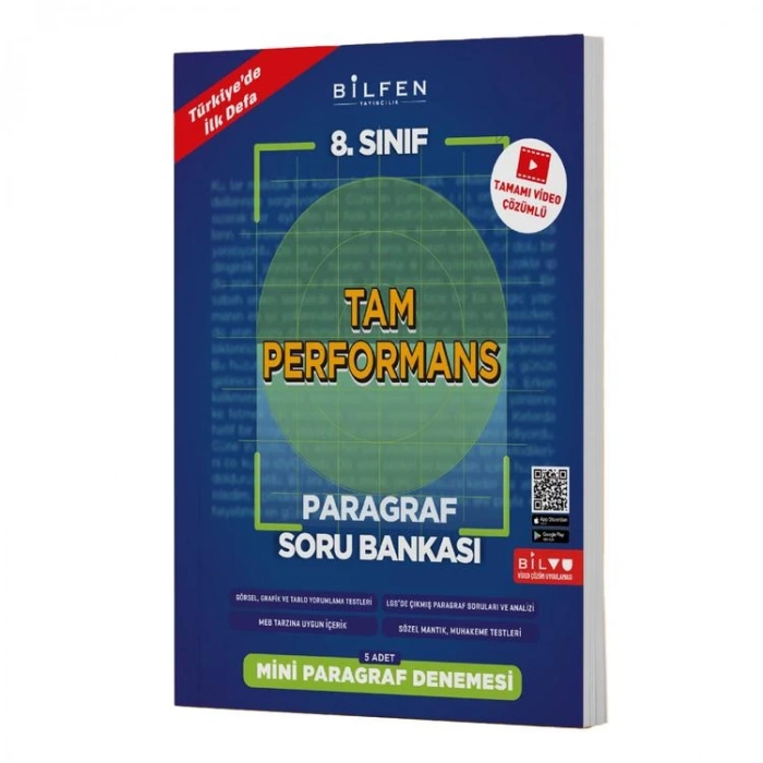 BİLFEN 8. SINIF TAM PERFORMANS PARAGRAF SORU BANKASI