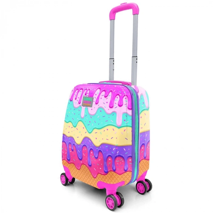 CORAL HIGH 16703 MİNİ RENGARENK DONDURMA DESENLİ VALİZ