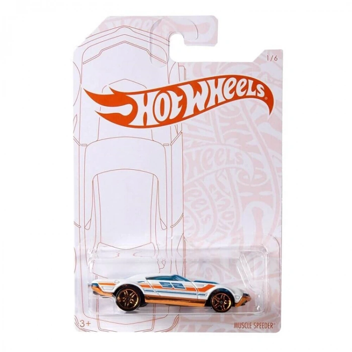 MATTEL GJW48/ GMR82 HOT WHEELS TEKLİ TEMALI PARLAK VE KROM ÖZEL SERİ MUSCLE SPEEDER