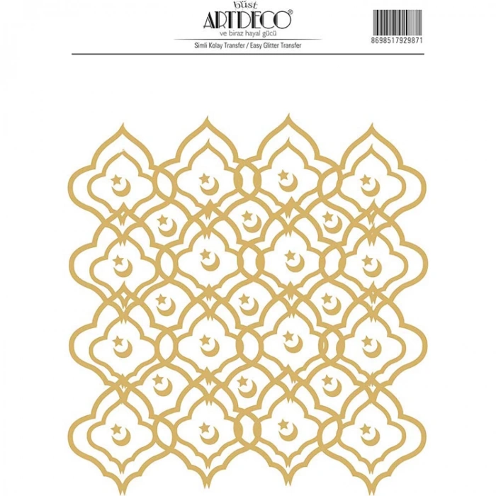 ARTDECO SİMLİ KOLAY TRANSFER 25X25CM DESEN NO:6