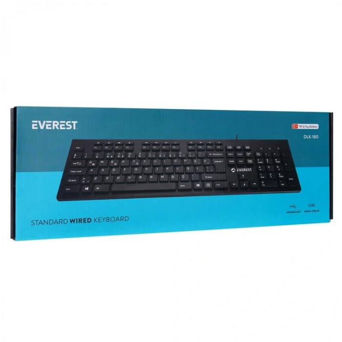 EVEREST DLK-180 USB USB Q MULTIMEDIA KLAVYE SİYAH