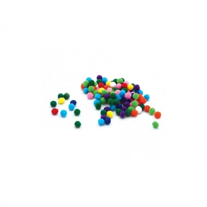 TİCON 247924 10mm PONPON 100LÜ PAKET KARIŞIK RENK