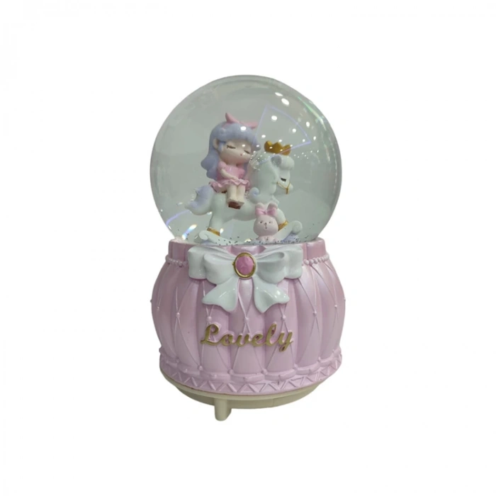 YLZ JM21C78 BÜYÜK BOY SESLİ IŞIKLI LOVELY KAR ATAN KAR KÜRESİ