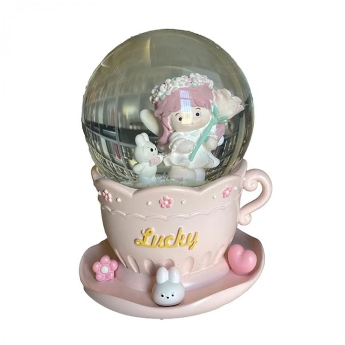 CEREN HDY0423 ORTA BOY HEDİYELİK MÜZİKLİ IŞIKLI KAR ATAN KAR KÜRESİ (PİLLİ) LUCKY