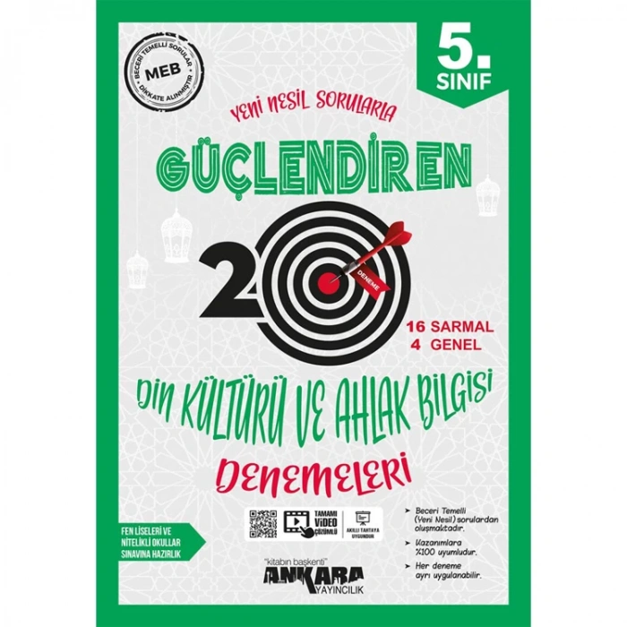 ANKARA 5.SINIF 20 GÜÇLENDİREN DİN KÜLTÜRÜ DENEMELERİ
