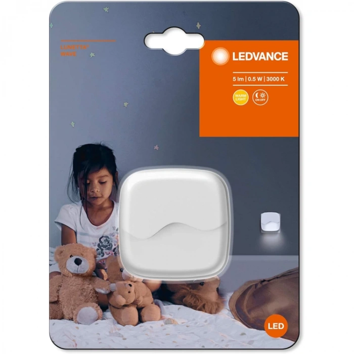 LUNETTA WAVE WARM LIGHT 0.5 W 3000 K  LED PRİZLİ GECE LAMBASI