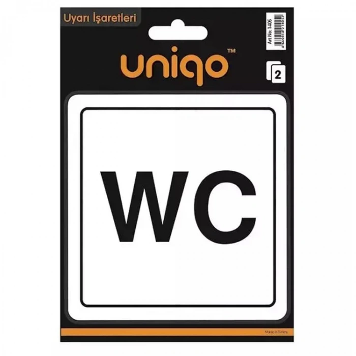CREA UNIQO UYARI ETİKETİ - WC YAZISI 2Lİ  1405