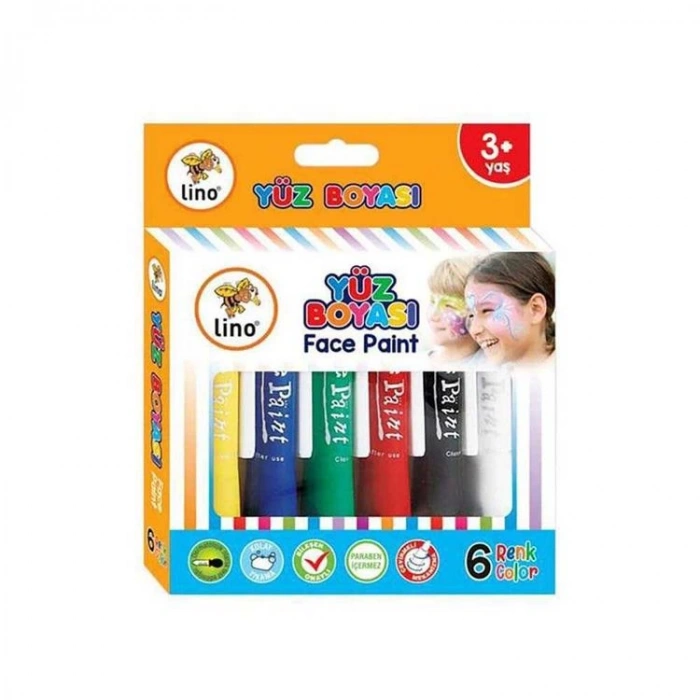 LINO LN-901 KALEM TİPİ YÜZ BOYASI 6 RENK