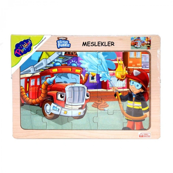 ONYIL 121/122/123/124 AHŞAP EĞİTİCİ PUZZLE/YAPBOZ MESLEKLER 20 PARÇA