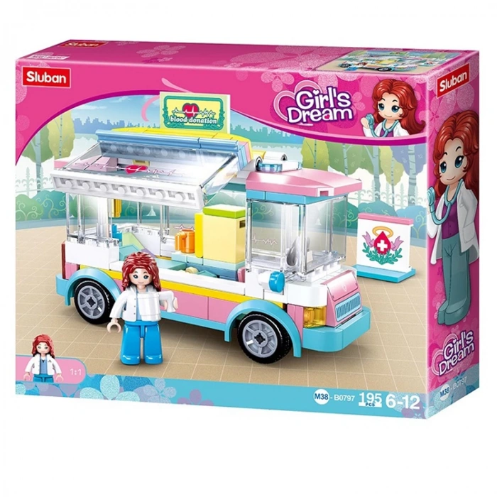 SLUBAN B0797 SLUBAN GIRLS DREAM AMBULANS LEGO 195 PARÇA