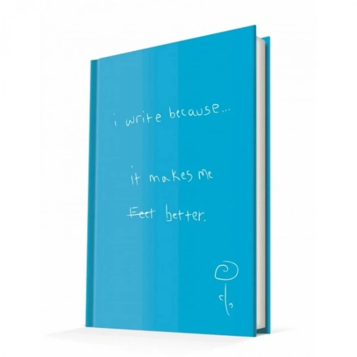 DEFTER I WRITE BECAUSE / IT MAKES ME BETTER SERT KAPAK 14x20 ÇİZGİLİ DEFTER 96YP