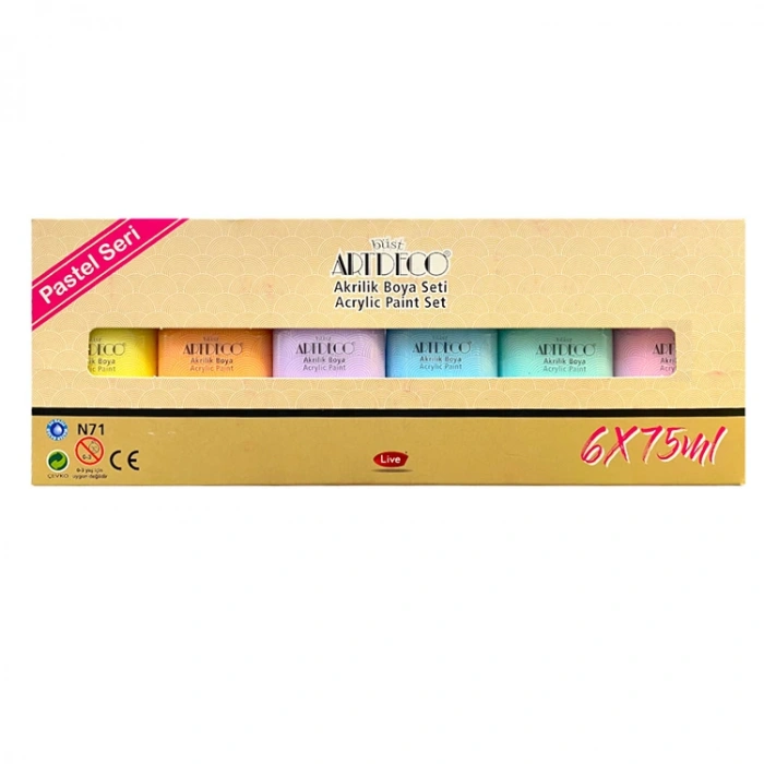 ARTDECO 070I-AS2 AKRİLİK  6x75ml SET PASTEL RENKLER
