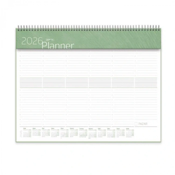 GIPTA 252-SMK 40x28 SPİRALLİ MASAÜSTÜ PLANLAYICI