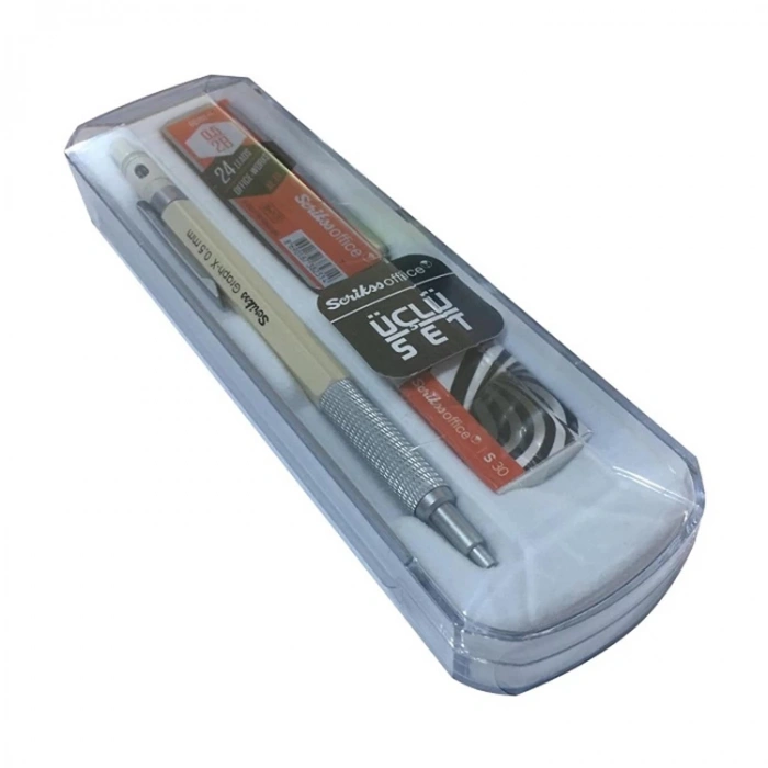 SCRIKSS GRAPH-X METAL 0.5MM VERSATİL KALEM SETİ BEYAZ