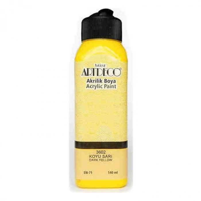 ARTDECO AKRİLİK BOYA 140 ML. KOYU SARI
