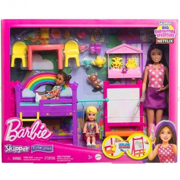 BARBIE HHN18 SKIPPER BABYSITTERS BEBEK BAKICILIĞI EĞLENCESİ OYUN SETİ