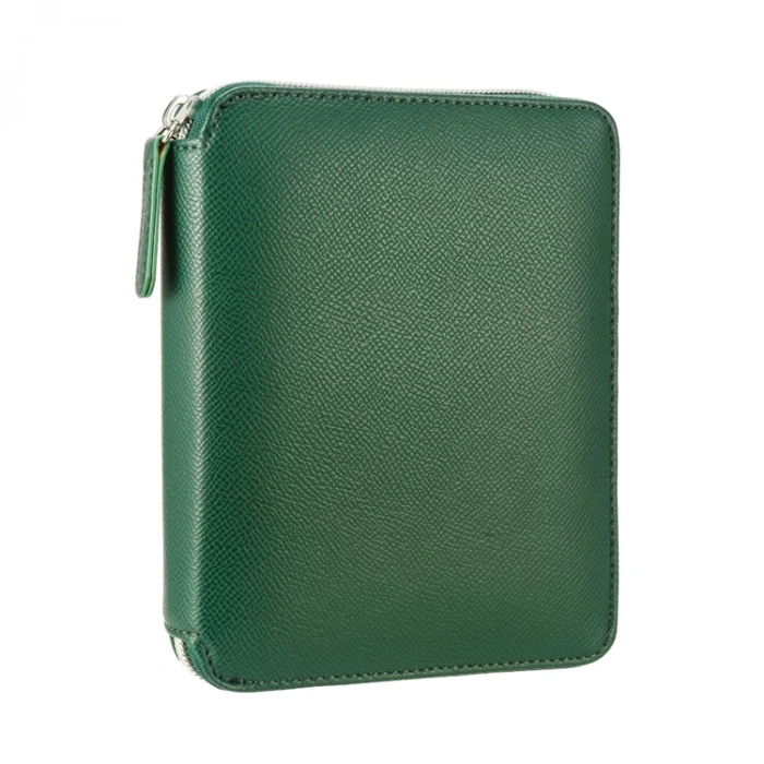 VICTORIAS JOURNALS 0294 KUTULU ZIPPER FOLDER YEŞİL 10.5X14.8cm  80YP. ÇİZGİLİ DEFTER
