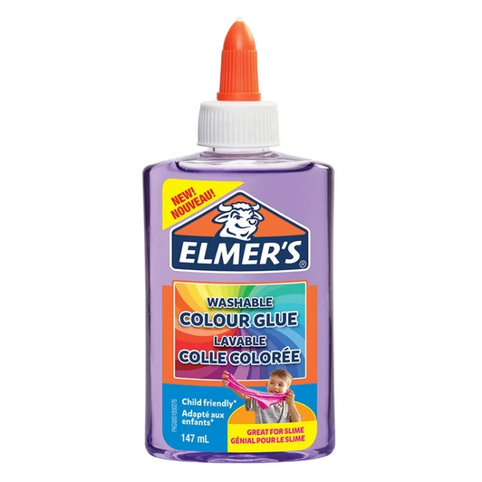 ELMERS 2109488 SLIME SIVI YAPIŞTIRICI 147 ML ŞEFFAF RENKLİ MOR