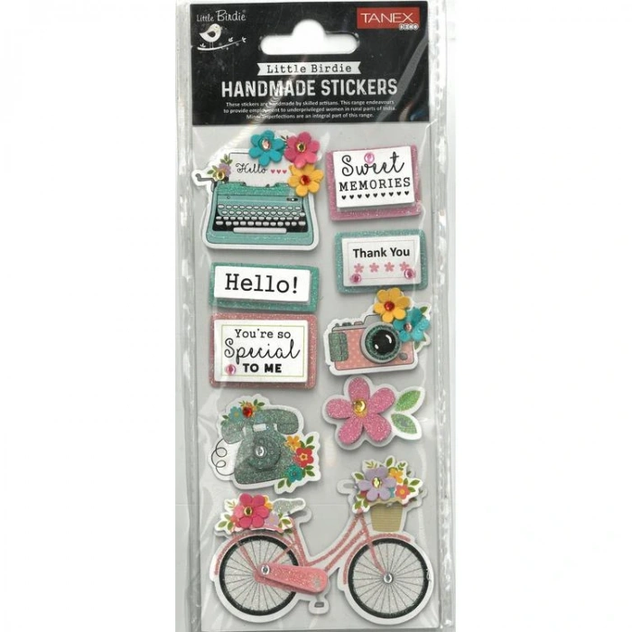 TANEX HANDMADE TNX-28004 DEKORATİF ETİKETLER - TATLI ANILAR SERİSİ STICKER - TEKLİ