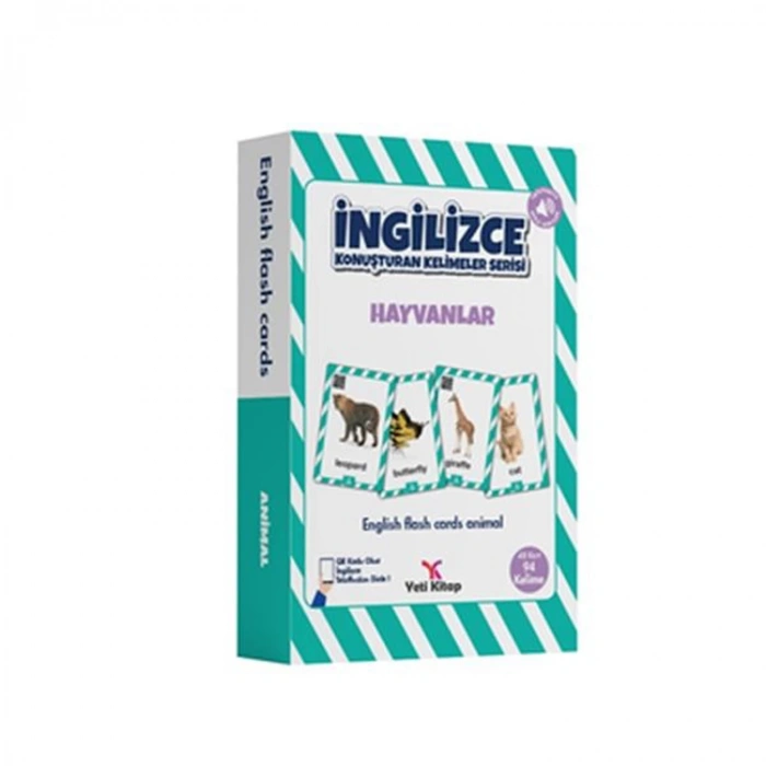 İNGİLİZCE KONUŞTURAN KELİMELER - HAYVANLAR - 48 KART 98 KELİME