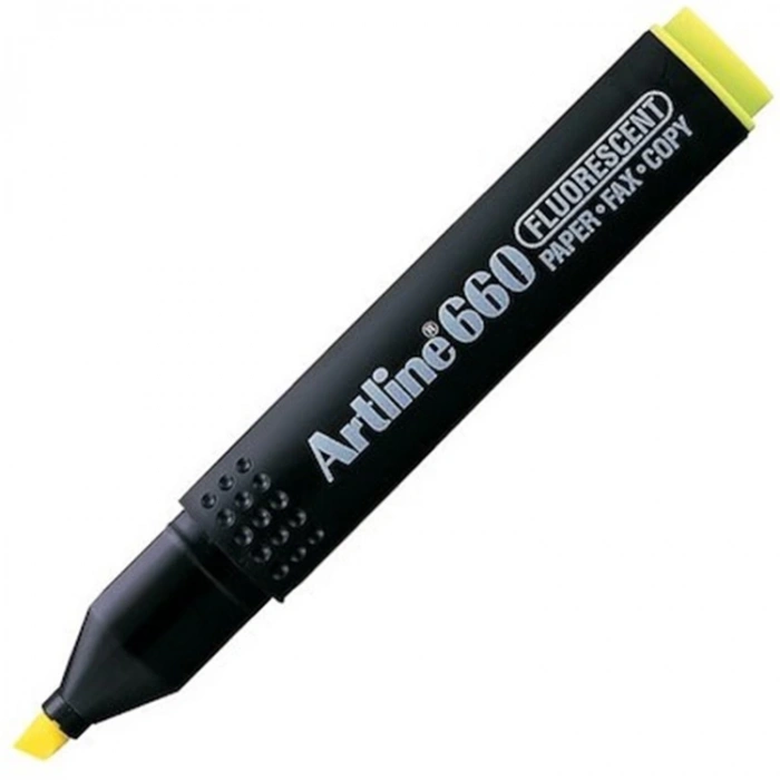 ARTLINE EK- 660 KESİK UÇ 1.0-4.0mm  HIGHLIGHTER FOSFORLU KALEM FLORESAN SARI