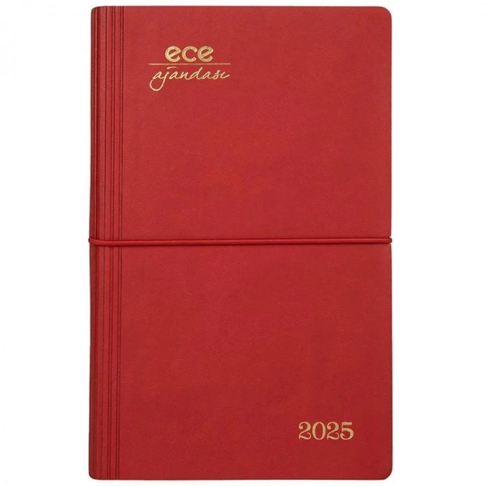 ECE 12X18 YENİ AKÇAY GÜNLÜK AJANDA KIRMIZI