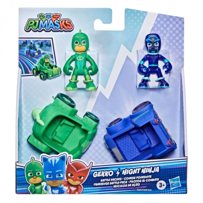 HASBRO F2649/F2841 PJ MASKS 2Lİ FİGÜR VE ARAÇ SETİ GEKKO NIGHT NINJA