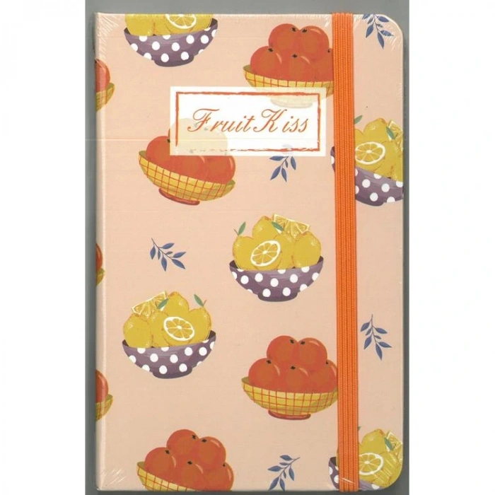 SÜDOR BN22-6 SERT KAPAK LASTİKLİ LÜKS  A6 ÇİZGİLİ 96 YP. NOT DEFTERİ MEYVE - TEKLİ