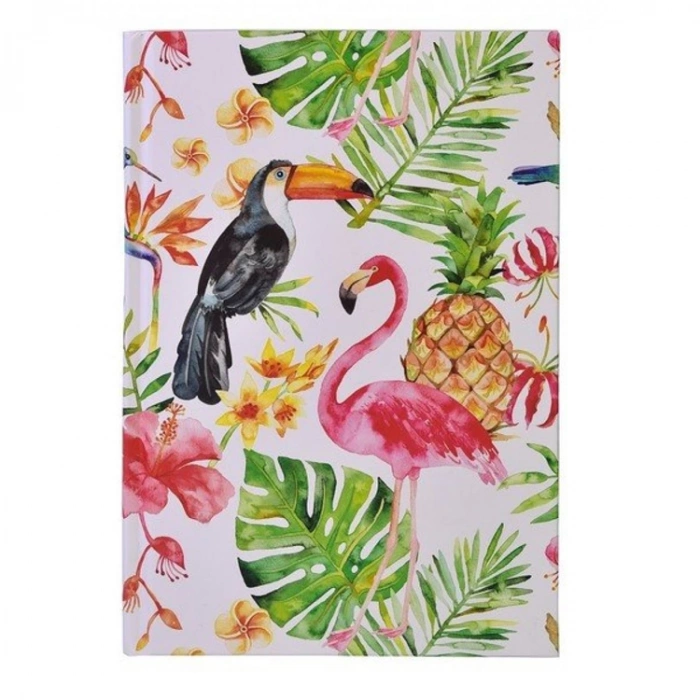 DEFFTER PARADISE / FLAMINGO , TUCON SERT KAPAK A5 ÇİZGİLİ DEFTER 96 YP