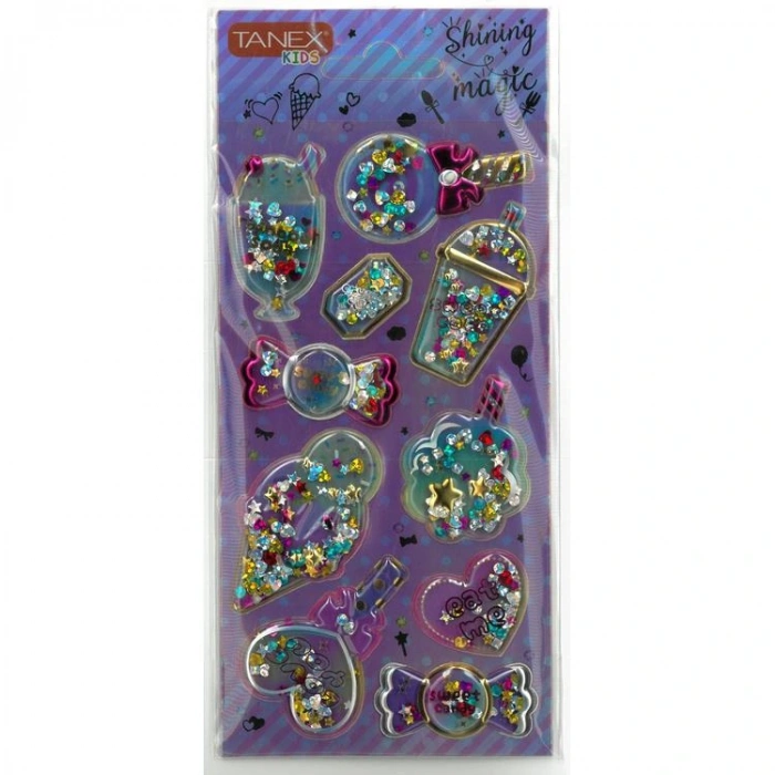TANEX KIDS TNX-26064 DEKORATİF ETİKETLER - SHINING MAGIC PUFFY STICKER
