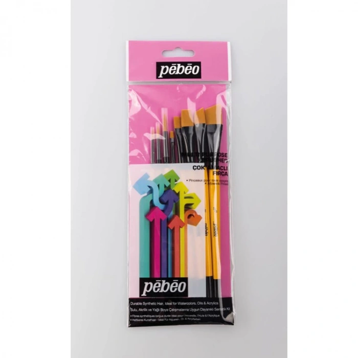 PEBEO SET-6  8Lİ ÇOK AMAÇLI FIRÇA SETİ  1-3-7-2-8-12-1/2-5/8