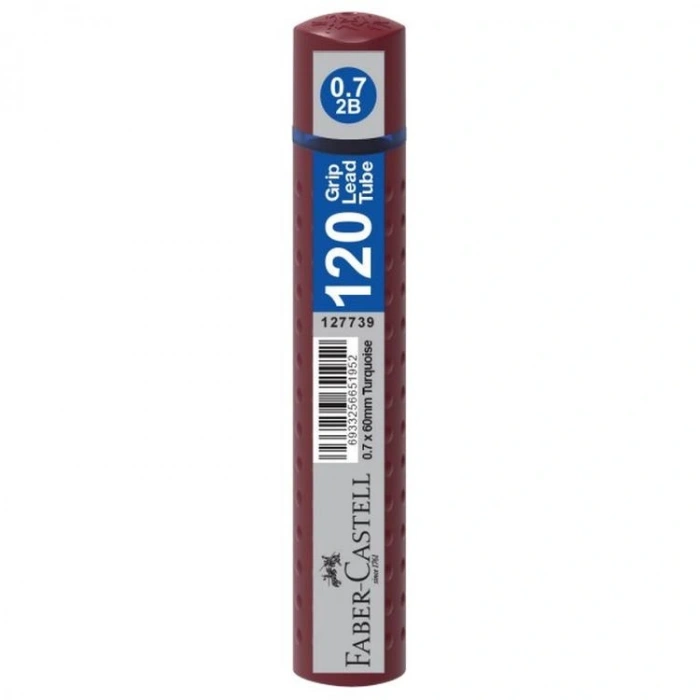 FABER CASTELL 120Lİ MİN 0.7 2B 60mm UÇ BORDO TÜP -127731