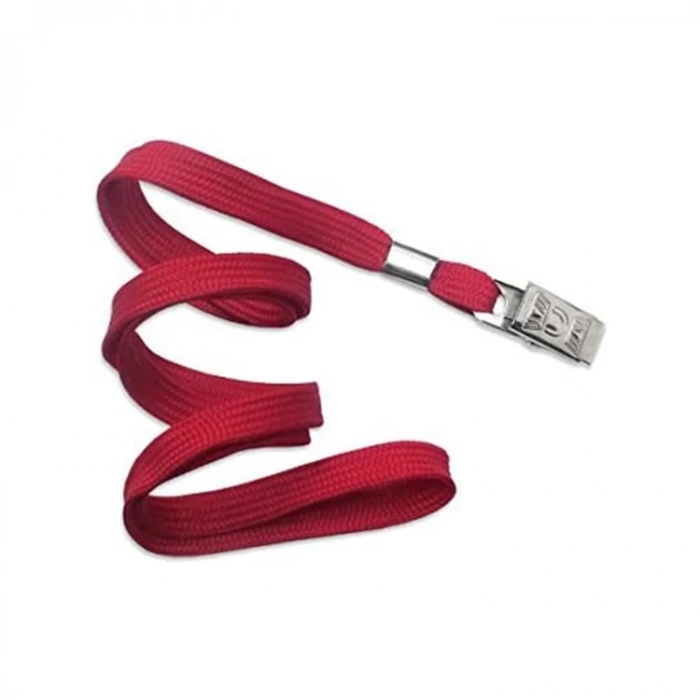 KRAF 510G METAL KLIPSLİ KART ASKI İPİ KIRMIZI