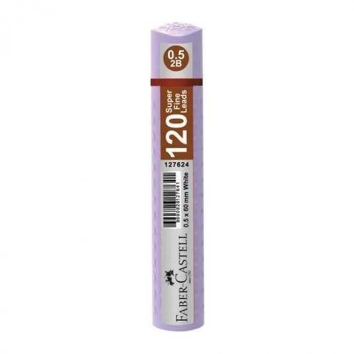 FABER CASTELL 120Lİ MİN 0.5 2B 60mm UÇ PASTEL MOR TÜP -127685