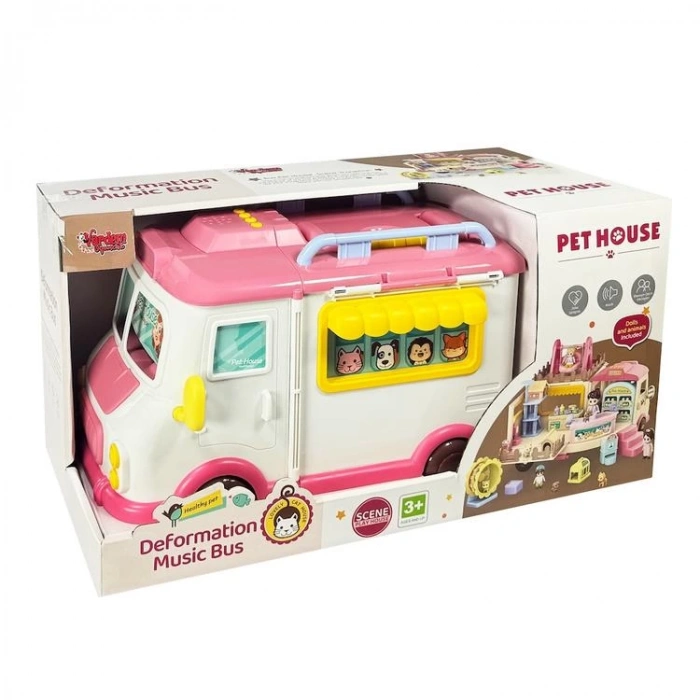 VARDEM GB0506 SESLİ AKSESUARLI AÇILIP KATLANABİLİR VETERİNER OTOBÜS KARAVAN 3+