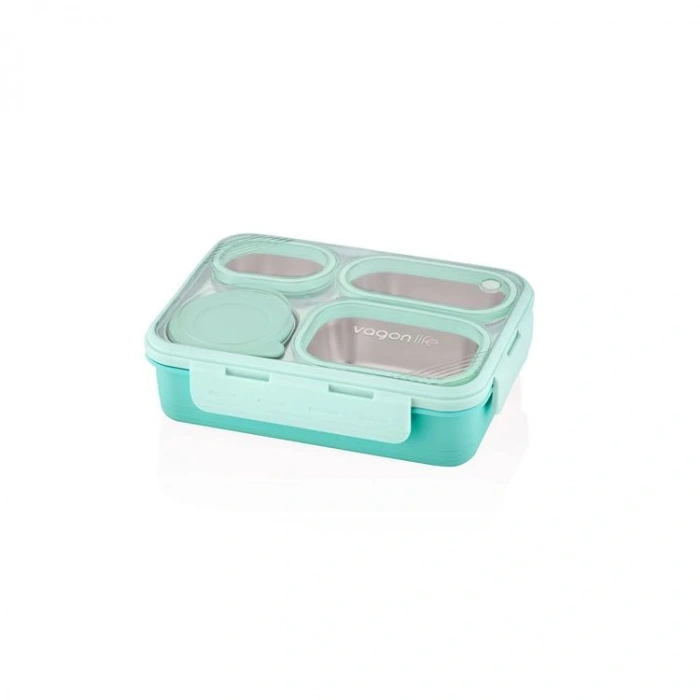 UZSPACE VGN-7099 4 BÖLMELİ PASLANMAZ ÇELİK YEMEK KABI - LUNCH BOX 800 ML