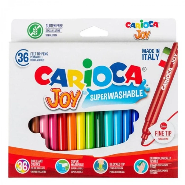 CARIOCA 40616 JOY SÜPER YIKANABİLİR KEÇELİ BOYA KALEMİ 36LI