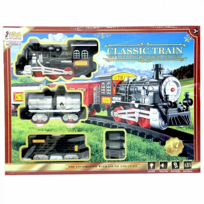 ASYA JHX6618-JHX6628 CLASSIC TREN SETİ SESLİ IŞIKLI 17 PRÇ.