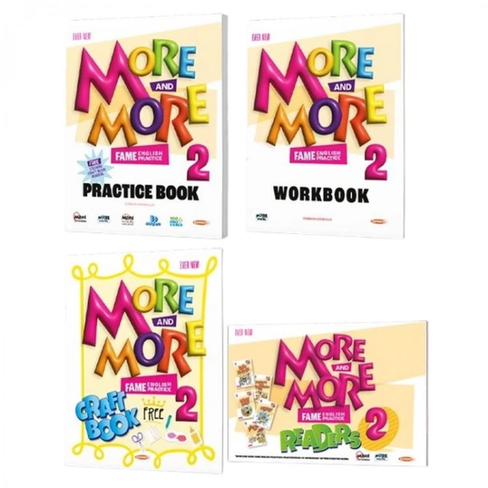 NEW MORE & MORE 2. SINIF ENGLISH PRACTICE BOOK & WORKBOOK + ENGLISH HİKAYE SETİ + CRAFT BOOK