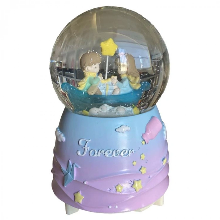 CEREN HDY0085 ORTA BOY (B) HEDİYELİK MÜZİKLİ IŞIKLI KAR ATAN KAR KÜRESİ (PİLLİ) FOREVER