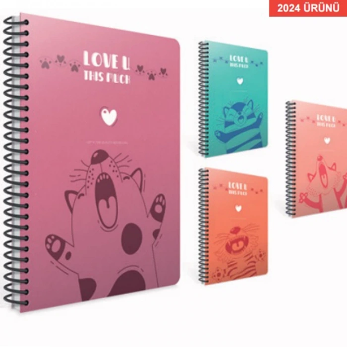 GIPTA LOVE U SP. PP KAPAK 17X24 80YP. ÇİZGİLİ DEFTER