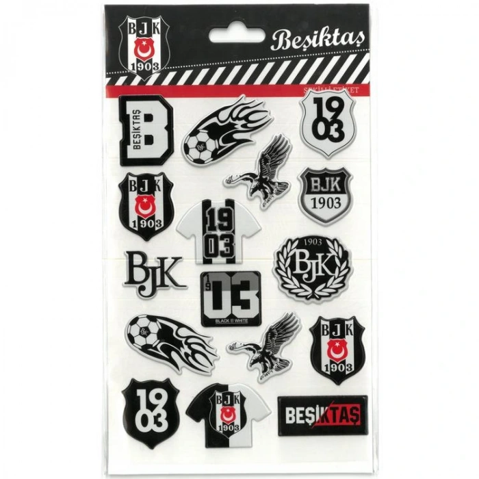 TMN 586217 BEŞİKTAŞ ŞEKİLLİ STICKER ETİKET 1 YP TEKLİ
