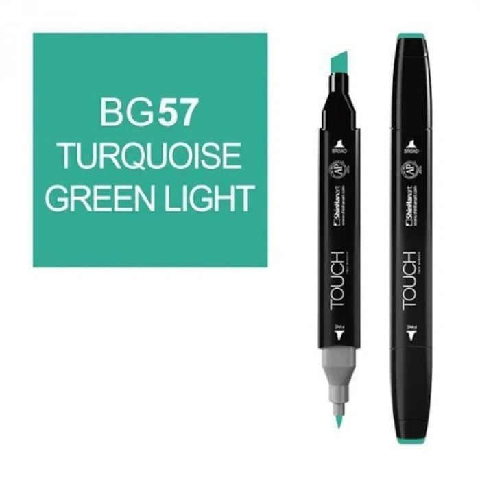 TOUCH TWIN BG57 ÇİFT UÇLU MARKER TURQUOISE GREEN LIGHT
