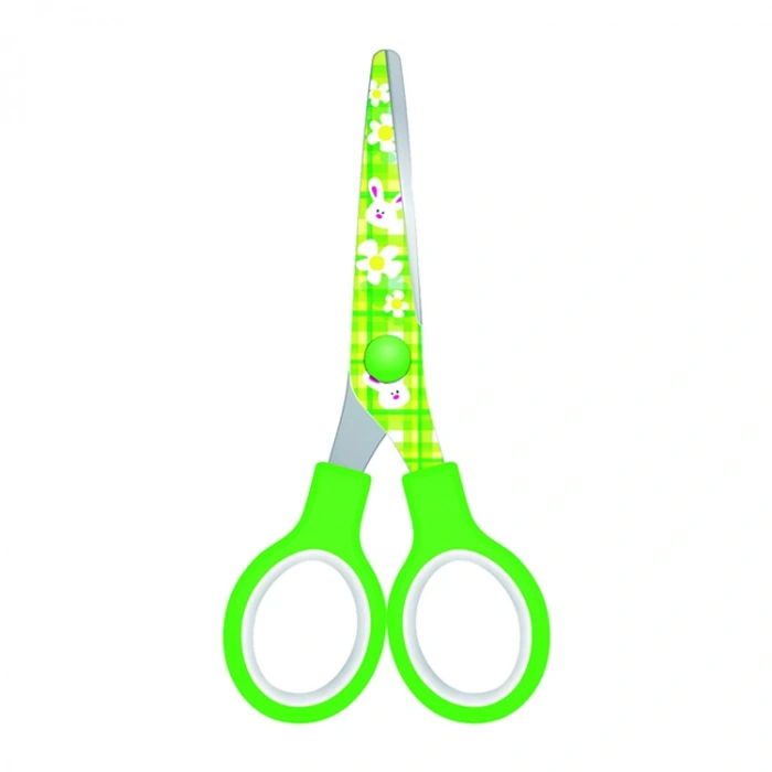 GIPTA K704 PLASTİK DESENLİ GÖVDE KÜT UÇ ÇOCUK MAKASI