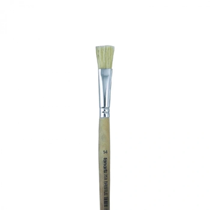 FANART ACADEMY SERİ 258 SERT KIL YASSI FIRÇA (UZUN SAP) No:14 7258.14